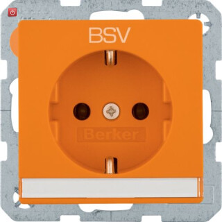 BER47506024 / Steckdose SCHUKO BSV BSF Q.x orange samt / EAN 4011334498360