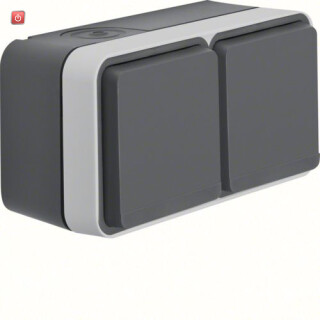 BER47843535 / Steckd. SCHUKO 2f waag ERHBS W1 gr / EAN 4011334442196