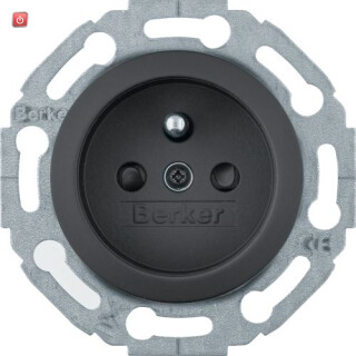 BERMAN0101117 / Steckd. Skostift BS 1930 softtouch schw. / EAN 4011334540847