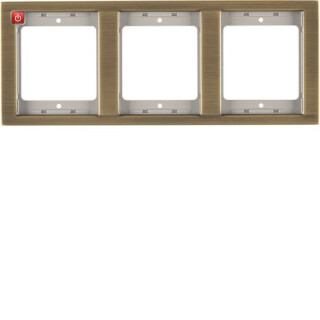 BERMAN0103117 / Rahmen 3fach senk K5 Messing brüniert / EAN 4011334541042