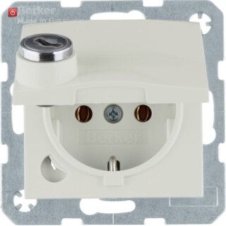 BER41638982 / Steckd. SCHUKO m SLK KD SLß S.1/B.x weiß / EAN 4011334436744