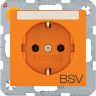 BER47501924 / Steckd. SCHUKO BSV BSF S.1/B.x orange mt / EAN 4011334498353