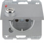 BER47637003 / Steckdose SCHUKO m STKL KD SLß K.5 alu / EAN 4011334436416