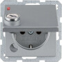 BER41636084 / Steckdose SCHUKO m SLK KD SLß Q.1 alu / EAN 4011334448525