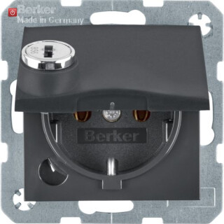 BER47631606 / Steckd. SCHUKO STKL KD SLß S.1/B.x anth / EAN 4011334436348