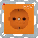 BER47438917 / Steckdose SCHUKO BSV S.1/B.x glzd orange /...