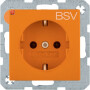 BER47438917 / Steckdose SCHUKO BSV S.1/B.x glzd orange / EAN 4011334498346