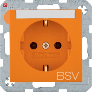 BER47508924 / Steckd. SCHUKO BSV BSF S.1/B.x gl orange / EAN 4011334498377