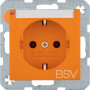 BER47508924 / Steckd. SCHUKO BSV BSF S.1/B.x gl orange / EAN 4011334498377