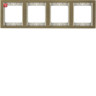 BERMAN0103217 / Rahmen 4fach senk Messing brüniert / EAN 4011334541059