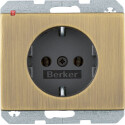 BERMAN0104117 / Steckdose SCHUKO K.5 Messing...