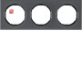 BERMAN0106717 / Rahmen 3fach R.3 Schwarzchrom matt/schw. / EAN 4011334541400