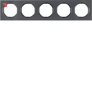 BERMAN0106917 / Rahmen 5fach R.3 Schwarzchrom matt/schw. / EAN 4011334541424