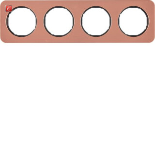BERMAN0107317 / Rahmen 4fach R.1 Kupfer/schwarz / EAN 4011334541462