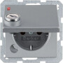 BER47636084 / Steckdose SCHUKO m STKL KD SLß Q.1 alu / EAN 4011334448495