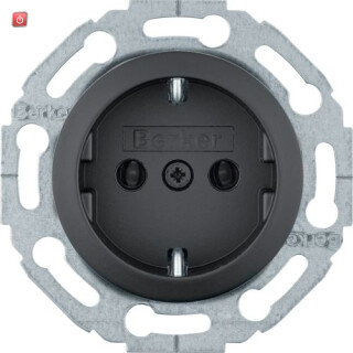 BERMAN0100917 / Steckdose SCHUKO 1930 softtouch schw. / EAN 4011334540823