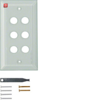 BER1366 / Glasabdeckplatte 6fach m Facette TS klar / EAN 4011334253730
