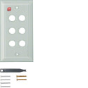 BER1366 / Glasabdeckplatte 6fach m Facette TS klar / EAN...