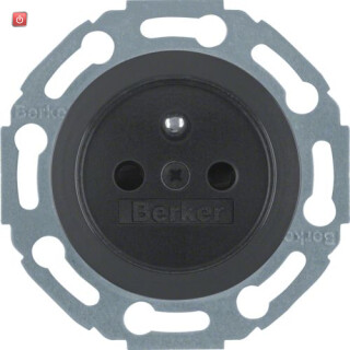 BER67657901 / Steckdose Skostift BS 1930/Glas/Pala sw / EAN 4011334194026