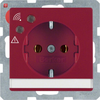 BER41086062 / Steckdose SCHUKO Üspgsch. Q.1/Q.3 rot / EAN 4011334313502