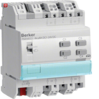 BER75314111 / Jalousieaktor 4f REG 24V DC KNX / EAN 4011334398943
