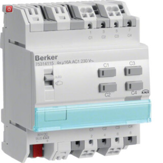 BER75314115 / Schalt-/Jalousieak 4-/2f REG 16A KNX / EAN 4011334398974