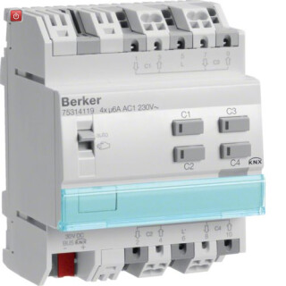 BER75314119 / Jalousieaktor 4f REG 230V AC KNX / EAN 4011334399001