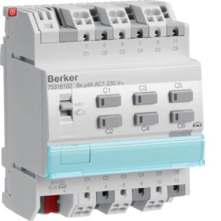 BER75316102 / Schalt-/Jalousieak 6-/3f REG 4A KNX / EAN 4011334399018
