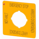 EATON / 121373 / Schild, NOT-HALT, H x B = 50 x 50 mm,...
