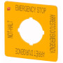 EATON / 121373 / Schild, NOT-HALT, H x B = 50 x 50 mm, gelb, DE, EN, FR, IT M22-XYK11 / EAN4015081192038