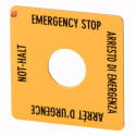 EATON / 121375 / NOT-HALT Schild, gelb, Schrift schwarz,...