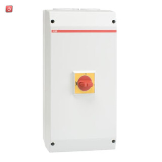 ABB1SCA022812R3430 / OTP75A3M Sicherheitsschalter 3-polig 37 kW 400V m. rot-gelbem Griff / EAN 6417019274508