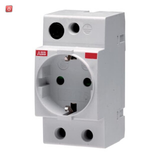 ABB2CSM210000R0721 / Steckdose, grau, DIN-Schiene, 1 Fach, IP20 / EAN 8012542027850