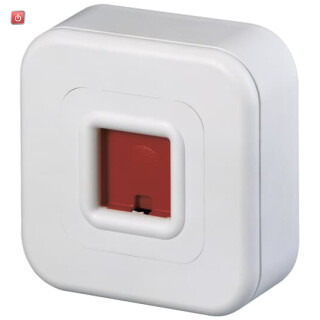 ABBGHQ7132443R0011 / Notrufdrücker zur manüllen Alarmauslösung Farbe, weiss, AP / EAN 4013232025402