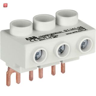 ABB1SAM201907R1101 / S1-M1-25 3-Phasen-Einspeiseblock Flach, für MS116 / MS132, 25mm2 / EAN 4013614400803
