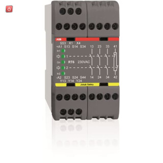 ABB2TLA010026R0500 / RT6 230 VAC Sicherheitsrelais Kat.4, 6 A, 3S + 1Ö / EAN 7350024431896