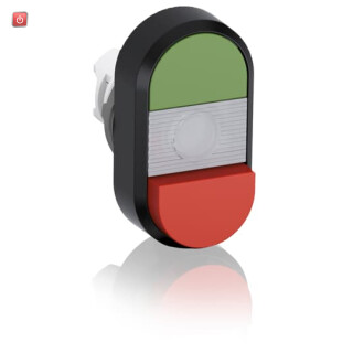 ABB1SFA611141R1108 / MPD12-11C Doppeldrucktaster Tasten - oben grün: ohne Text - unten / EAN 7320500280003