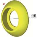 ABB2TLA030054R0400 / INCA YFR Frontring, gelb für...