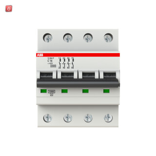 ABB2CDS284001R0164 / S204P-C16 Sicherungsautomat C-Char., 25 kA, 16 A, 4P / EAN 4016779590785
