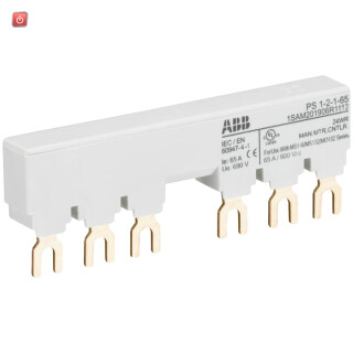 ABB1SAM201906R1112 / PS1-2-1-65 3-Phasen-Sammelschiene für 2 MS116 / MS132 mit 1 HK/SK, Ie= / EAN 4013614400728