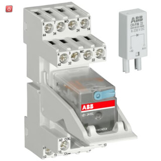 ABB1SVR405613R1012 / CR-M024DC4LC42 Interface-Relais komplett mit Sockel / EAN 4013614403156