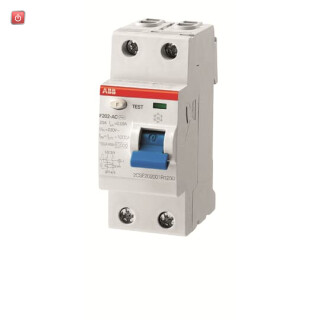 ABB2CSF202199R1400 / F202A-40/0,03 FI-Schalter Typ A 110V RCCB,2P,40A,30mA,f.110V AC-Netz / EAN 8012542343233