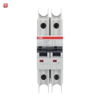 ABB2CDS272337R0457 / SU202M-K15 Sicherungsautomat K-Char., 10kA, 15A, 2P / EAN 4016779932738