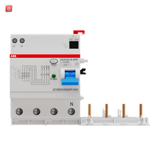 ABB2CSB204592R1400 / DDA204 B APR 40/0,03 FI-Block für S204 4P,allstromsens.,40A,30mA / EAN 8012542020325