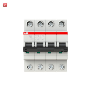 ABB2CDS254001R0804 / S204-C80 Sicherungsautomat C-Char., 6kA, 80A, 4P / EAN 4016779916424