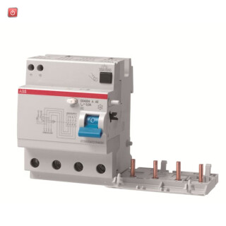 ABB2CSB204701R1630 / DDA204A-63/0,03AE FI-Block für S204 4P,Typ A,63A,30mA,Not Aus Funktion / EAN 8012542802501