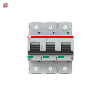 ABB2CCS863001R1105 / S803S-UCB10 Hochlei.-Sicherungsautomat, 10A,B,750VDC=Icu 50kA,3P / EAN 7612271203085