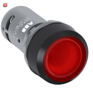 ABB1SFA619100R1111 / CP1-11R-10 LED Leuchtdr.taster compact 1S rot flach tast.. LED 24V AC/ / EAN 7320500550700