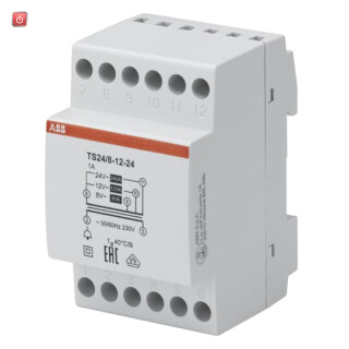 ABB2CSM228695R0812 / TS24/8-12-24 Klingeltransformator 24VA, 8-12-24VAC / EAN 8012542286950