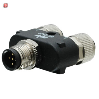 ABB2TLA020055R0100 / M12-3B Y-Stecker mit M12-Anschlüssen für z.B. Lichtschranken (Sender u / EAN 7350024452266